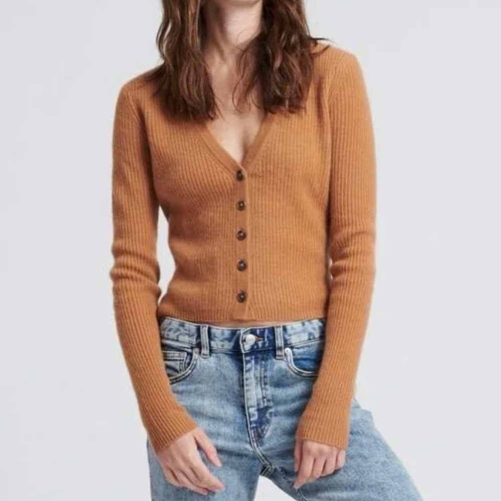 NAADAM Cashmere Ribbed Cardigan